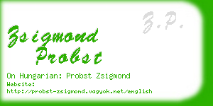 zsigmond probst business card